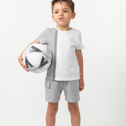 Grey Cargo Short Set