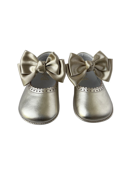 Little Gold Bow Shoes