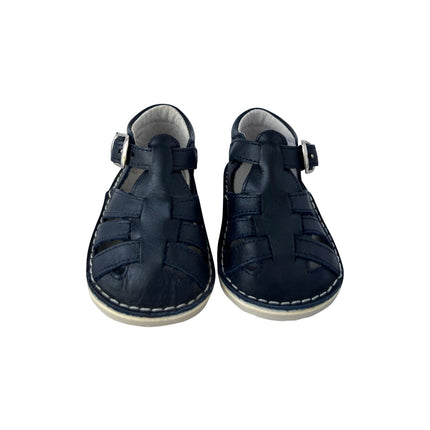 Little Leather Navy Sandals