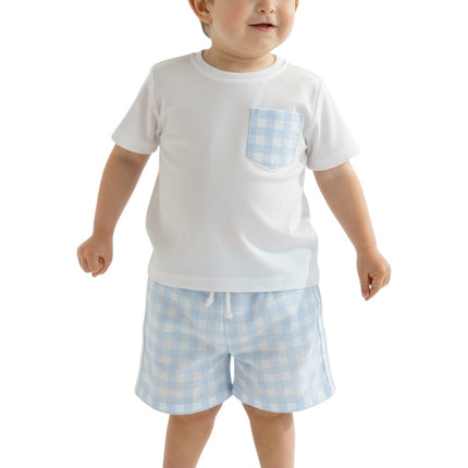 Chess Blue Swim Shorts