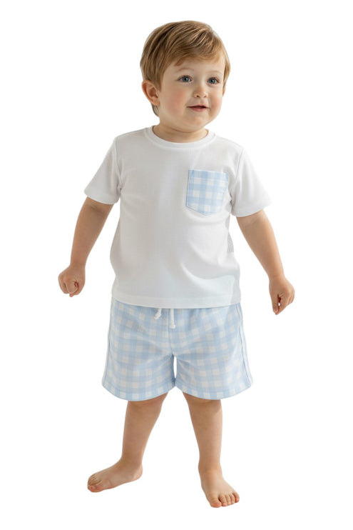 Chess Blue Swim Shorts