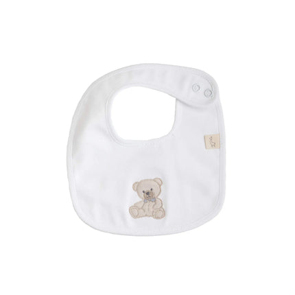 White Teddy Bib