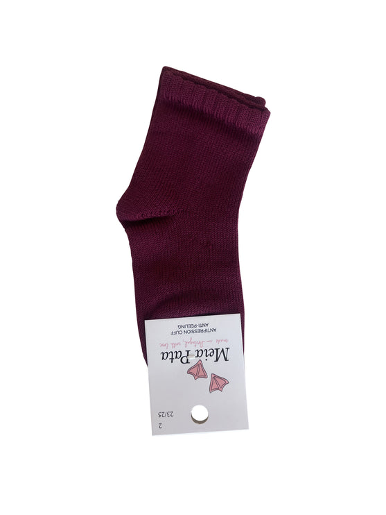 Burgundy Ankle Socks