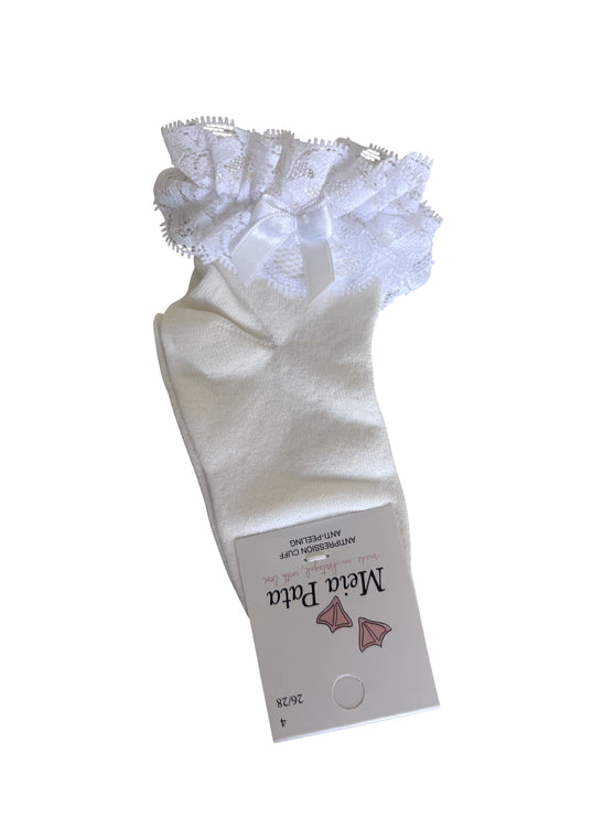 Ivory Lace Ankle Sock