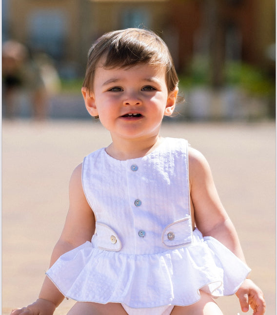 Little Jazzy Skirt Romper (Beige)