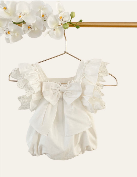 Little Lyna Romper (Ivory)